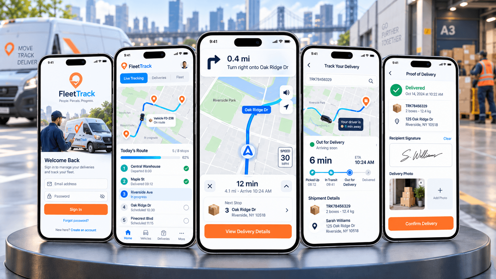 Delivery & Fleet GPS Tracking App